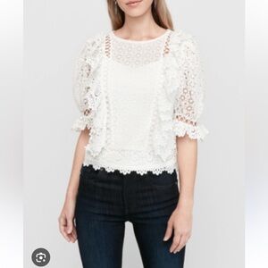 Express White Lace Blouse